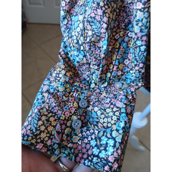 J.Crew Liberty Fabrics Womens Blouse Shirt Size 20 Long Sleeve Button Floral - Picture 5 of 16